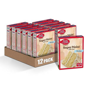 Betty Crocker Super Moist Vanilla Cake Mix, 13.25 oz (12 Pack)