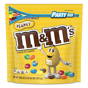 M&M'S Milk Chocolate Candies with Peanuts, 38 Oz Bag