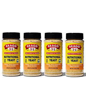 Bragg Nutritional Yeast Seasoning, 4.5 ounce, 4-Pack