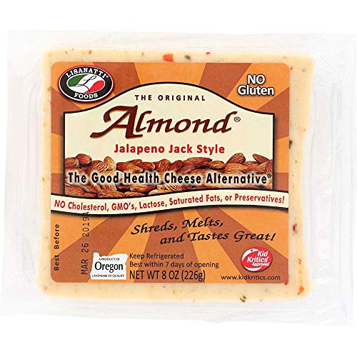 Lisanatti Almond Jalapeno Jack Style Cheese, 8 oz, 12 Pack