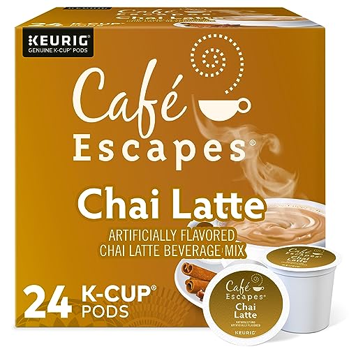 Café Escapes Chai Latte K-Cup Pods, 24 Count