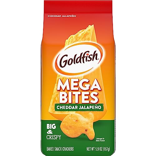 Goldfish Mega Bites Cheddar Jalapeno Crackers, 5.9 Oz Bag