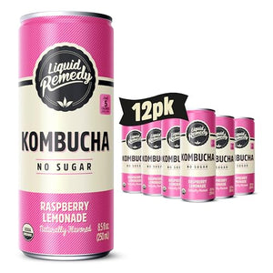 Remedy Kombucha Tea, Raspberry Lemonade, 12-Pack