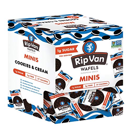 Rip Van Wafels Cookies & Cream Mini Stroopwafels, 32 Pack