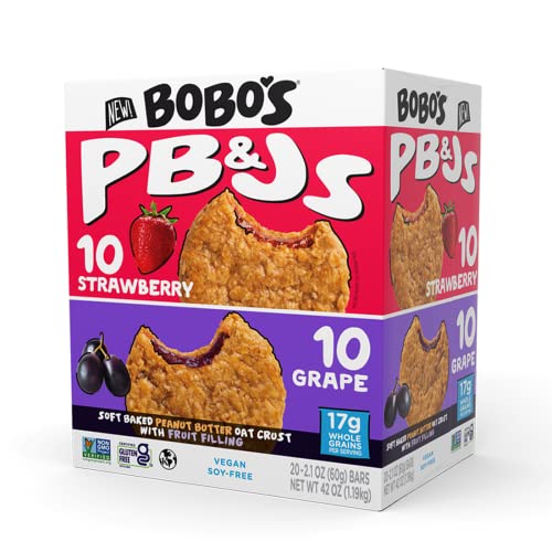 Bobo's Peanut Butter and Jelly Oat Snack Variety Pack, 20 Count