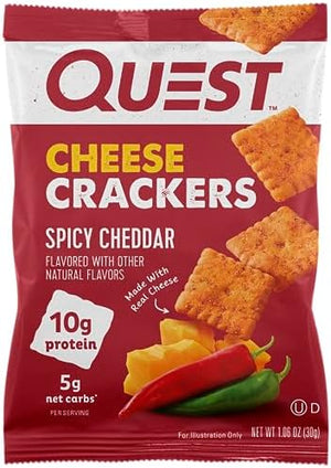 Quest Nutrition Cheese Crackers, Spicy Cheddar, 12 Pack