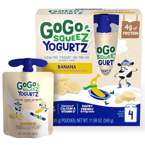 GoGo squeeZ yogurtZ Banana, 3 oz, 4 Pack