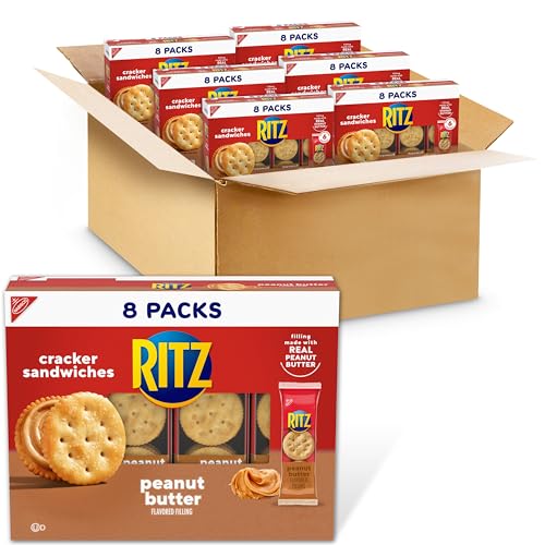 RITZ Peanut Butter Sandwich Crackers, 48 Snack Packs