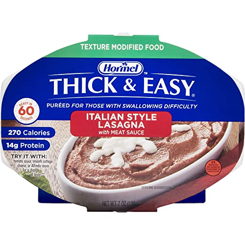 Hormel Thick & Easy Puree Italian Lasagna, 7oz Bowls, 7 Pack