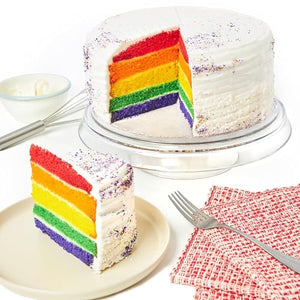 David's Cookies Rainbow Layer Cake, Pre-sliced, 14 pcs