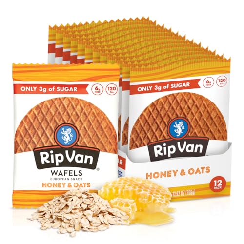 Rip Van Wafels Honey and Oats, Pack of 12