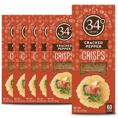 34 Degrees Cracked Pepper Crisps, 6 Pack