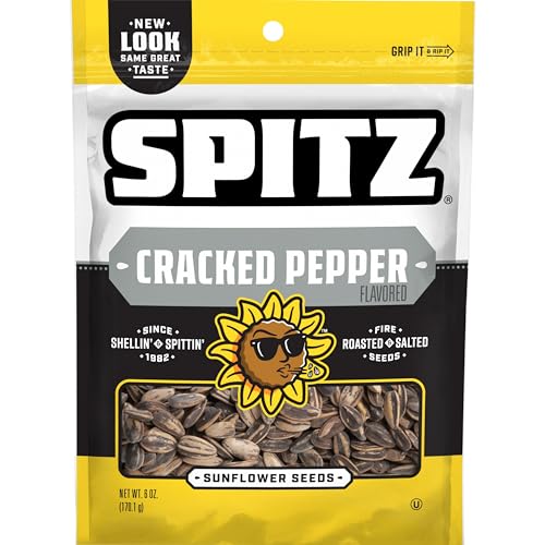 Spitz Sunflower Seeds, Cracked Pepper, 6 oz (Pack of 9)