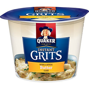 Quaker Instant Grits, Butter Flavor, 1.48 oz (Pack of 12)