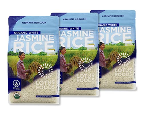 Lotus Foods Organic White Jasmine Rice, 30 Oz (3-Pack)