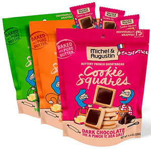 Michel et Augustin Gourmet Chocolate Cookie Squares, 3-Bag Pack