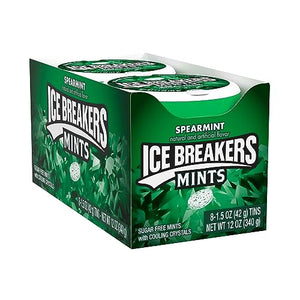 ICE BREAKERS Spearmint Sugar Free Breath Mints, 8 Count