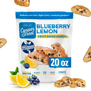 Cooper Street Biscotti Cookies - Blueberry Lemon, 20oz