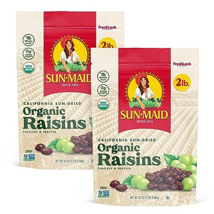 Sun-Maid Organic California Sun-Dried Raisins, 32 oz (2 Pack)