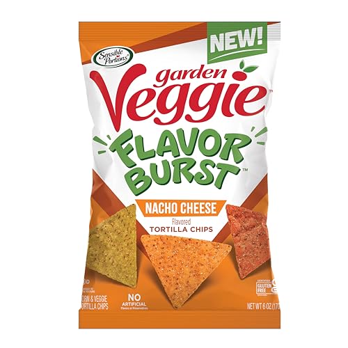 Sensible Portions Garden Veggie Nacho Chips, 6 Oz