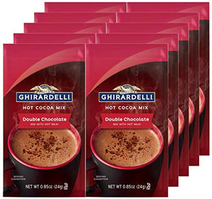 Ghirardelli Double Chocolate Hot Cocoa Mix, 0.85-Oz (10 Pack)