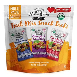 Nature's Garden Organic Trail Mix Snack Packs, 1.2 oz, 24 Pack