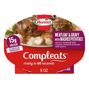 HORMEL COMPLEATS Meatloaf & Gravy With Mashed Potatoes, 9 oz (6 Pack)