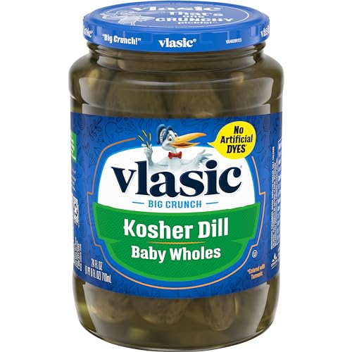 Vlasic Kosher Dill Baby Whole Pickles, 24 FL OZ