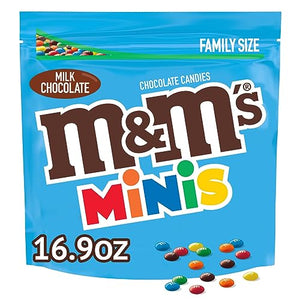 M&M'S Minis Milk Chocolate Candy, Family Size, 16.9 oz