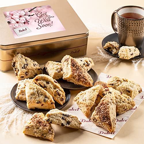 Dulcet Gift Baskets Artisan Scone Get Well Food Gift Tin