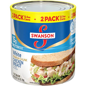 Swanson White Premium Chunk Canned Chicken, 12.5 OZ (Pack of 2)