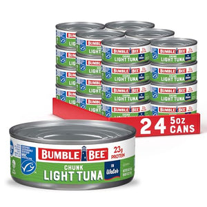 Bumble Bee Chunk Light Tuna In Water, 5 oz Cans (Pack of 24)