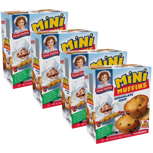 Little Debbie Chocolate Chip Mini Muffins, 20 Pouches