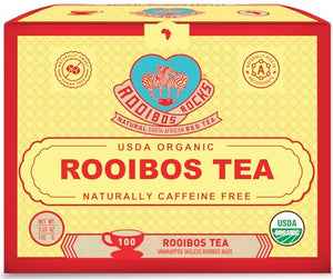 Caffeine Free 100 Red Rooibos Tea Bags Organic