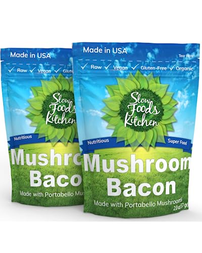 Vegan Bacon Bits, Organic Mushroom Bacon, 2 Pack