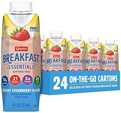 Carnation Breakfast Essentials, Strawberry, 8 fl oz (24 Pack)