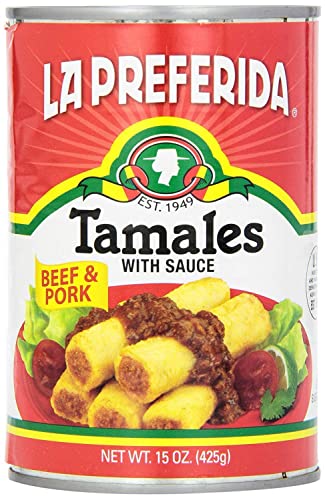 La Preferida Beef Tamales,15 OZ. (Pack - 6)