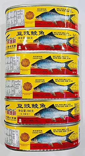 Dace with Salted Black Bean in Oil, 6 Cans