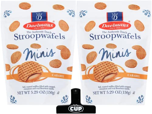 Daelmans Mini Caramel Stroopwafels, 5.29 oz, Pack of 2