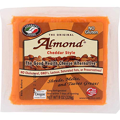 Lisanatti Almond Cheddar Cheese, 8 Ounce (Pack of 12)