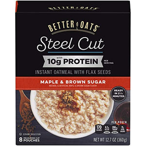 Better Oats Steel Cut Protein Oatmeal, 12.7 oz (6 Pack)