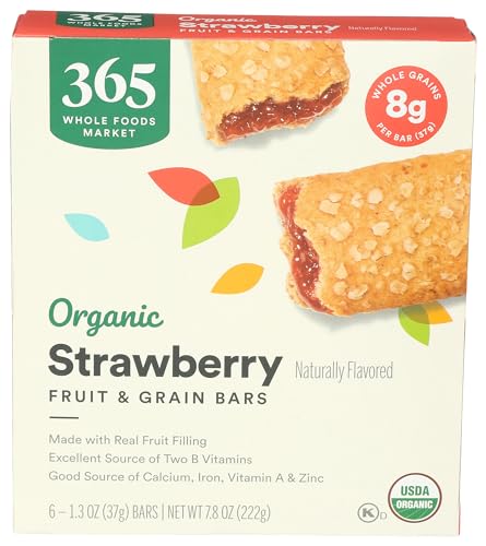 365 Organic Strawberry Cereal Bar, 6 Count