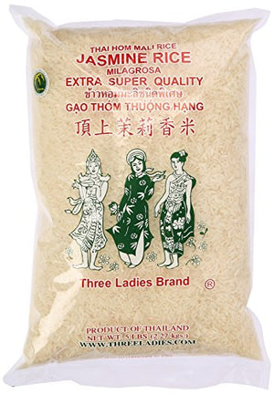 Three Ladies Jasmine Rice Long Grain - 5 lbs