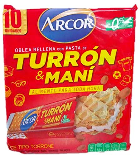 Arcor Turron & Mani 10 Wafers