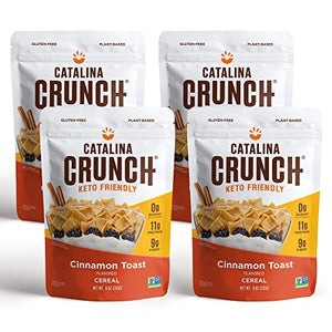 Catalina Crunch Cinnamon Toast Cereal 4 Pack | Keto Snacks, Vegan