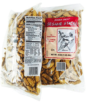 Trader Joe's Sesame Sticks, 16 oz, Pack of 2