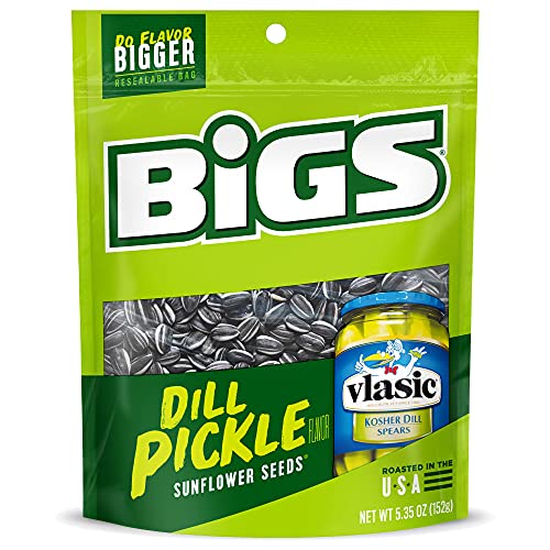 BIGS Vlasic Dill Pickle Sunflower Seeds, 5.35-oz. (Pack of 12)