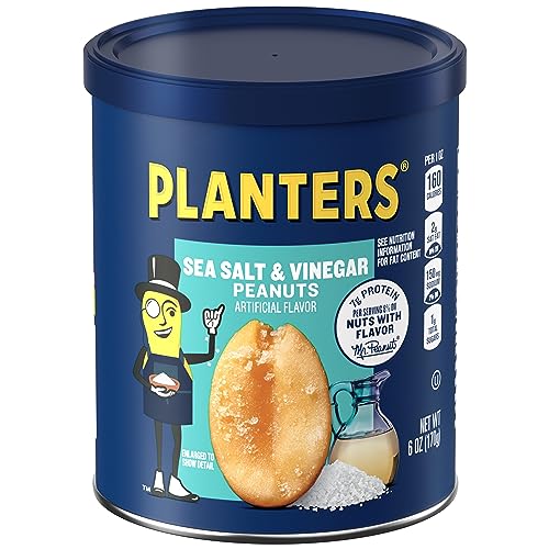 PLANTERS Sea Salt & Vinegar Peanuts (8 ct Pack, 6 oz)