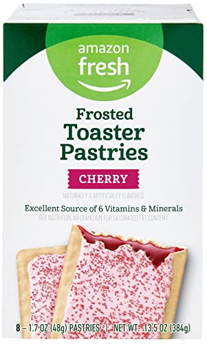 Amazon Fresh, Frosted Cherry Toaster Pastries, 8 Count