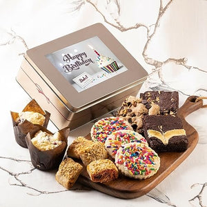 Dulcet Gift Baskets Classic Birthday Cookie & Brownie Tin